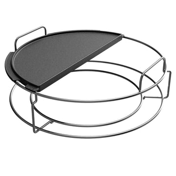 Big Green EGG 16 inch Half Moon Cast Iron Plancha for 2XL, XL and L